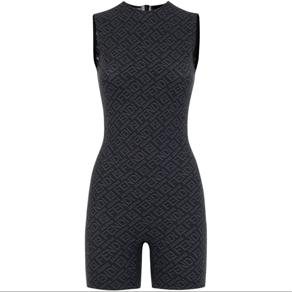 NWT  Fendi x SKIMS Sleeveless Mid Thigh Bodysuit